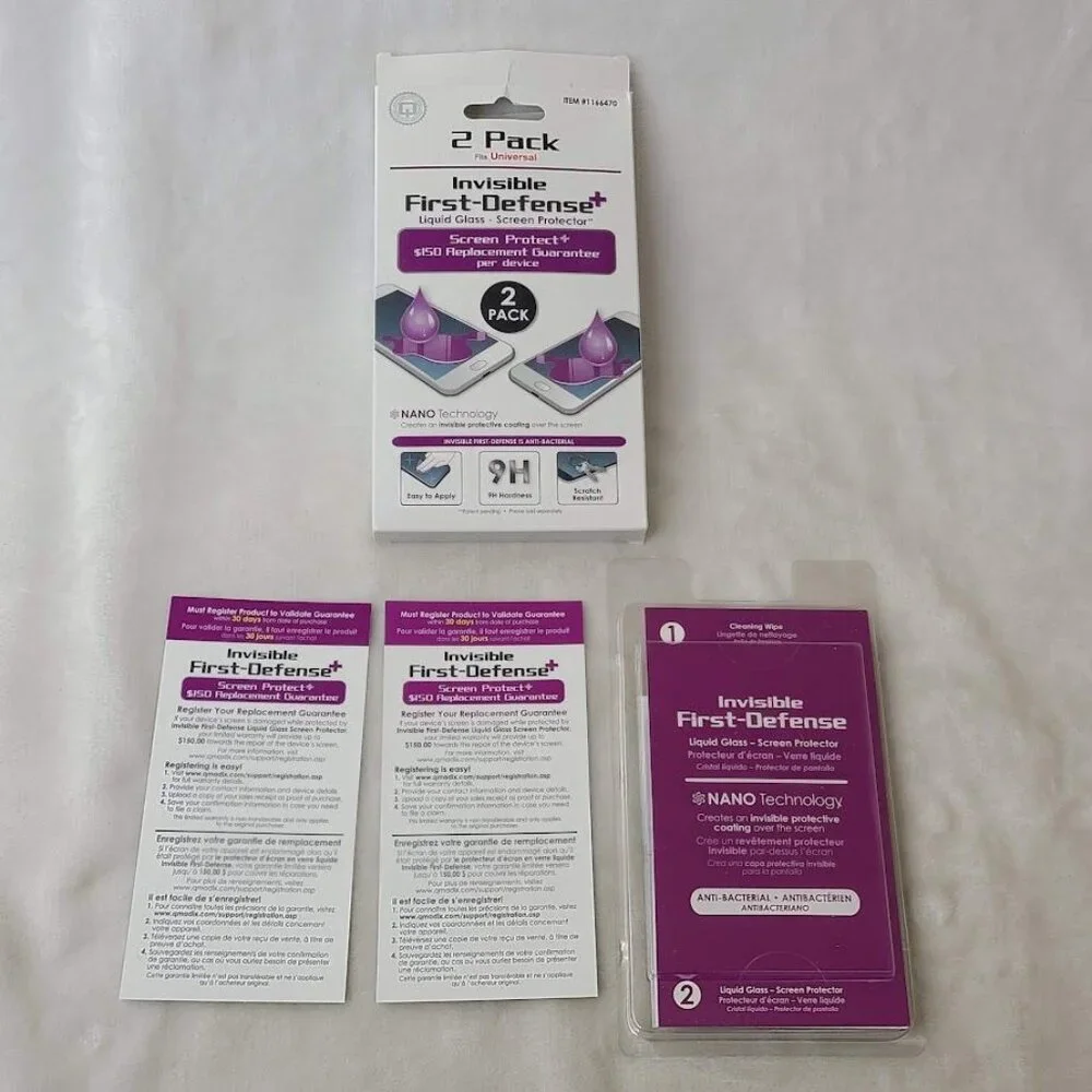 Invisible First-Defense Liquid Glass Screen Protector Single Kit (1 of 2 Pack)